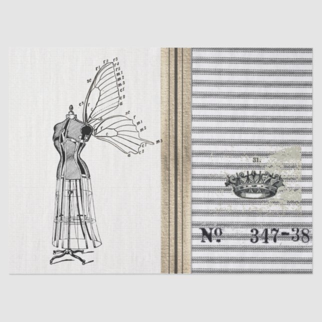 Seda Lenço de papel de tiquetaque da fada do formulário (Frente )