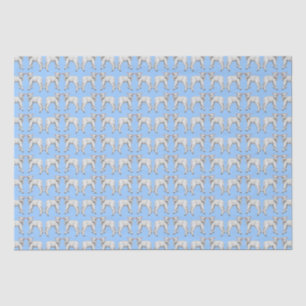 Seda Lenço de papel do cordeiro do bebê azul