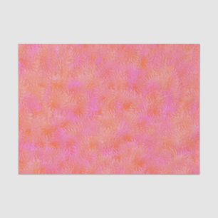 Seda Lenço de papel do design da pena do rosa quente e