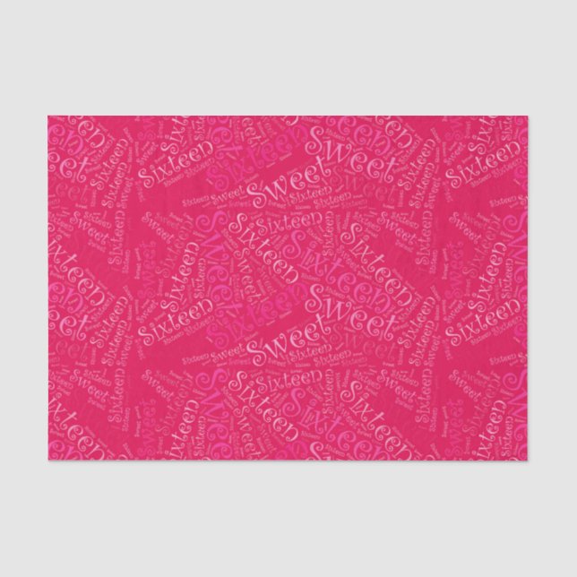 Seda Lenço de papel do doce dezesseis - papel de (Frente )
