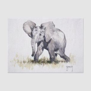 Seda Lenço de papel do elefante do bebê