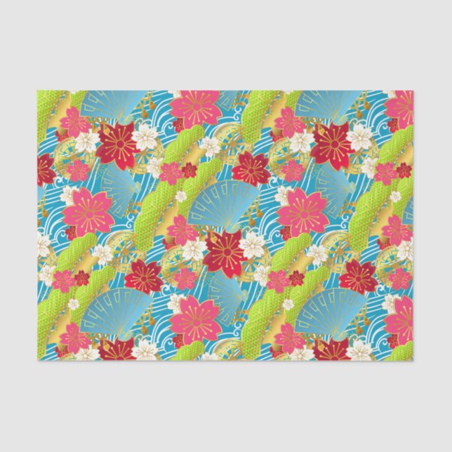 Seda Lenço de papel do estilo de Chiyogami (Frente )