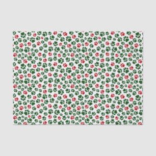 Seda Lenço de papel do impressão da pata do Natal