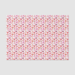 Seda Lenço de papel do impressão do beijo do batom