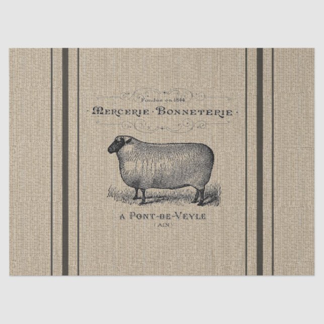 Seda Lenço de papel do saco da grão dos carneiros (Frente )