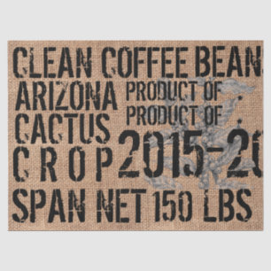 Seda Lenço de papel do saco de feijão do café -