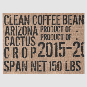 Seda Lenço de papel do saco de feijão do café -