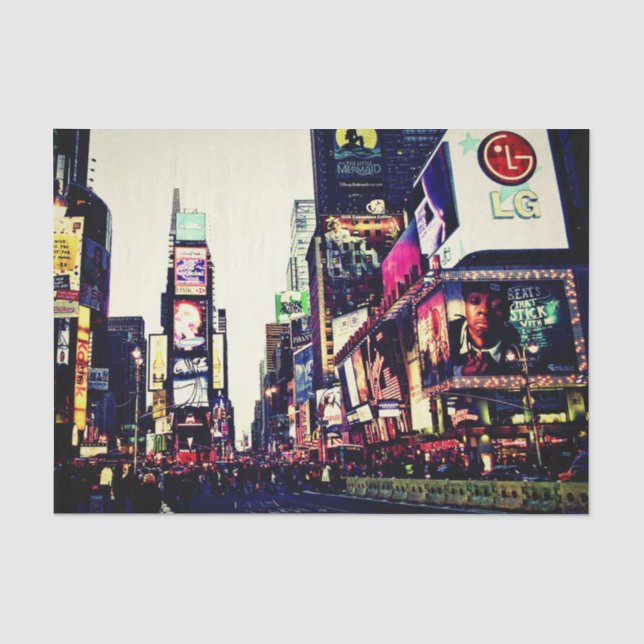 Seda Lenço de papel do Times Square da Nova Iorque (Frente )