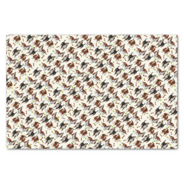 Seda Lenço de papel dos cães do urro Basset Hound