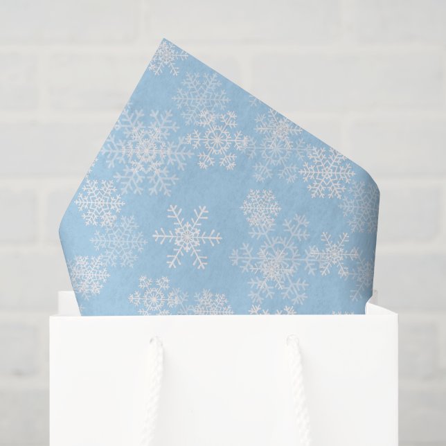 Seda Lenço de papel dos flocos de neve do feriado (Sacola de presentes)