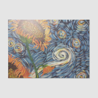 Seda Lenço de papel dos girassóis da dança