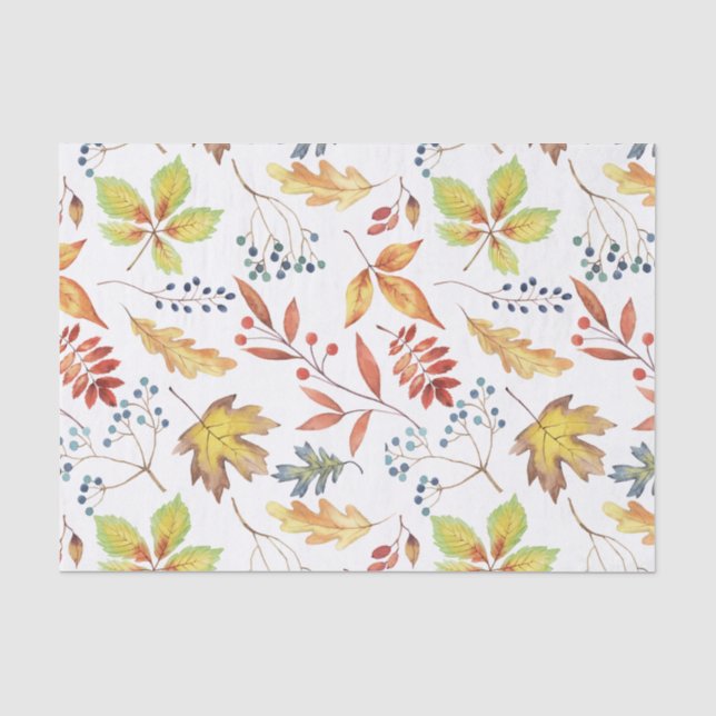 Seda Lenço de papel Dourado das folhas de outono do (Frente )