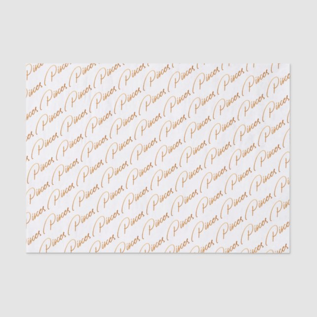 Seda Lenço de papel Dourado do roteiro dos "peixes" do (Frente )