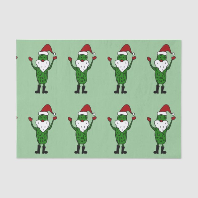 Seda Lenço de papel engraçado da salmoura de Papai Noel (Frente )