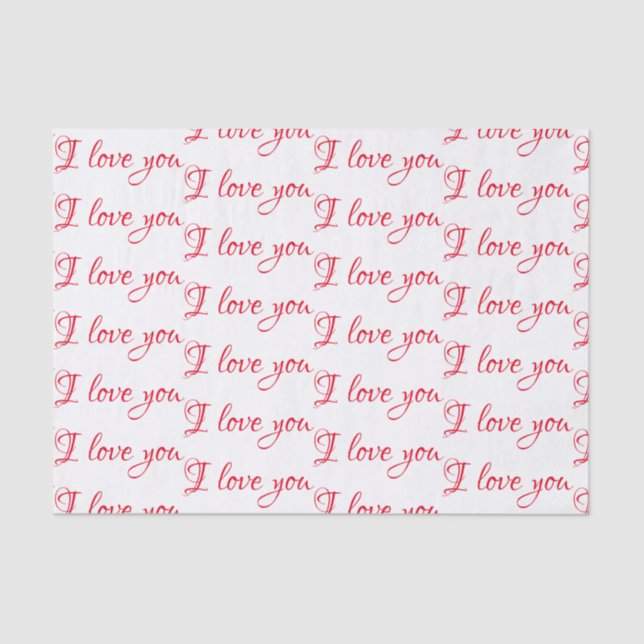 Seda Lenço de papel - "eu te amo" roteiro feminino (Frente )