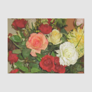 Seda lenço de papel floral