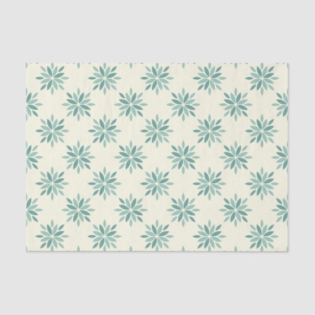 Seda Lenço de papel floral do teste padrão das mães (Frente )