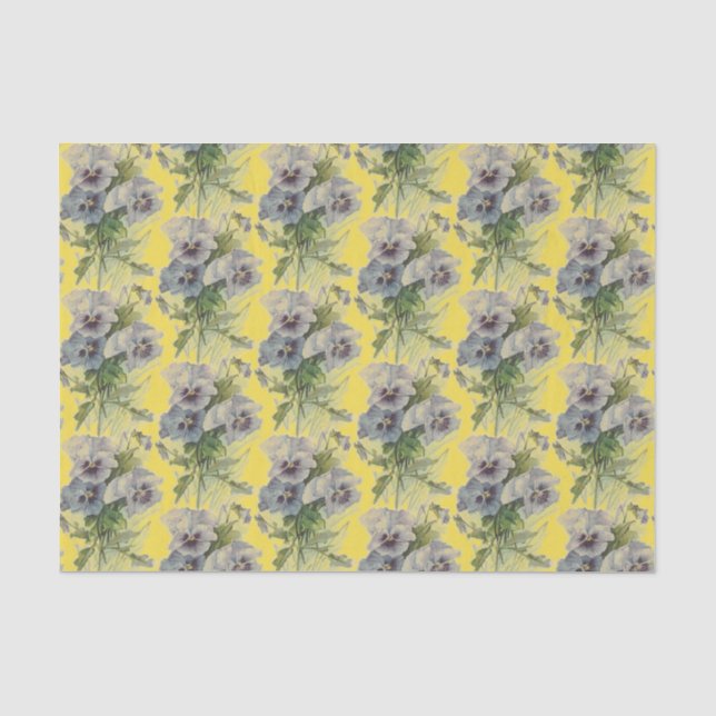 Seda Lenço de papel floral do Victorian elegante (Frente )