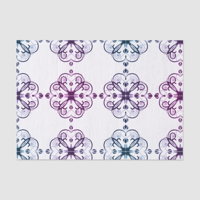 Seda Lenço de papel floral elegante retro (Frente )