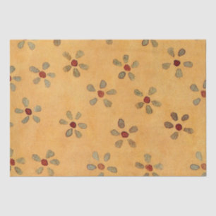 Seda Lenço de papel floral primitivo