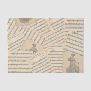 Seda Lenço de papel francês da música de março de