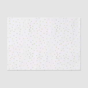 Seda Lenço de papel goldtone pequeno das bolinhas