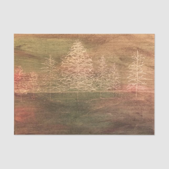 Seda Lenço de papel impresso (Frente )