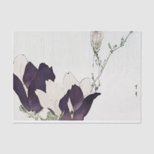 Seda Lenço de papel JAPONÊS do IMPRESSÃO da FLOR