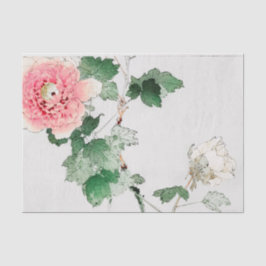 Seda Lenço de papel japonês do impressão da peônia