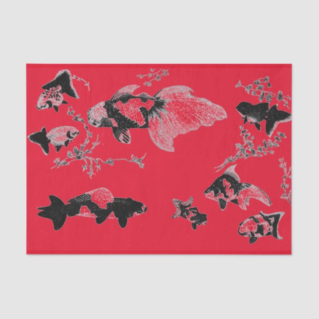 Seda Lenço de papel JAPONÊS VERMELHO CUSTOMIZÁVEL dos (Frente )