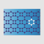 Seda Lenço de papel judaico da estrela<br><div class="desc">Este lenço de papel bonito adicionará um toque especial a todo o presente que dá a ocasião judaica.</div>