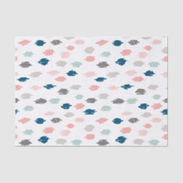 Seda Lenço de papel moderno dos Scribbles (azul