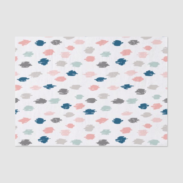Seda Lenço de papel moderno dos Scribbles (azul (Frente )