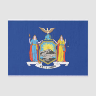 Seda Lenço de papel patriótico com bandeira New York