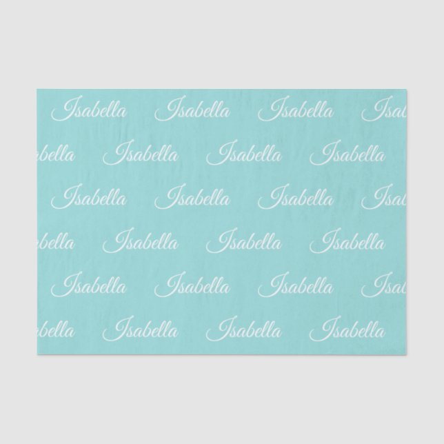 Seda Lenço de papel personalizado azul do ovo dos (Frente )