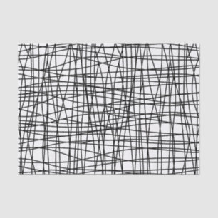 Seda Lenço de papel preto & branco corajoso da arte do