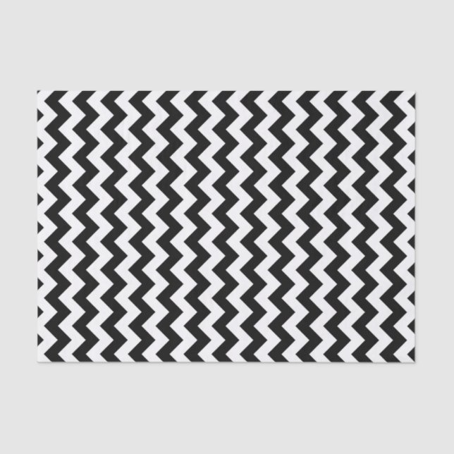 Seda Lenço de papel preto & branco do teste padrão de (Frente )