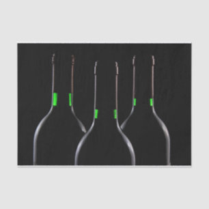 Seda Lenço de papel preto das garrafas de vinho