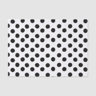 Seda Lenço de papel preto e branco clássico das