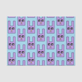 Seda Lenço de papel quadrado do coelhinho da Páscoa