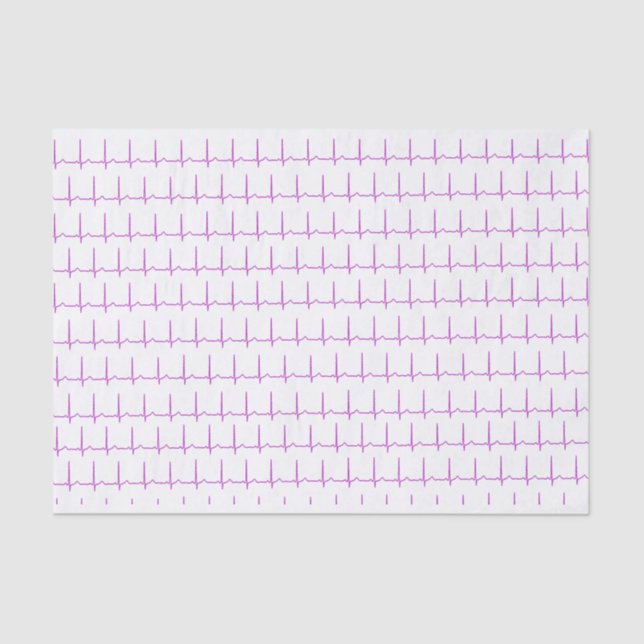 Seda Lenço de papel - ritmo normal da cavidade (EKG) (Frente )