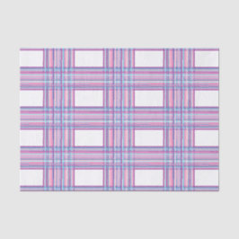 Seda lenço de papel roxo cor-de-rosa da xadrez
