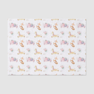 Seda Lenço de papel temático do bebê bonito dos anim