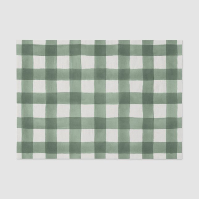Seda Lenço de papel verde & branco da casa da quinta do (Frente )