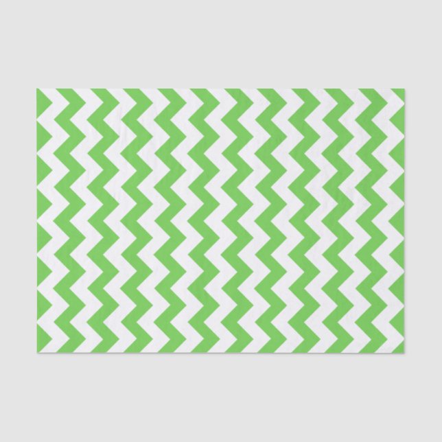 Seda Lenço de papel verde-claro & branco do teste (Frente )