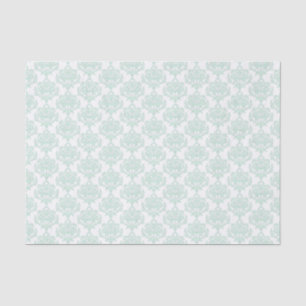 Seda Lenço de papel verde e branco da hortelã do