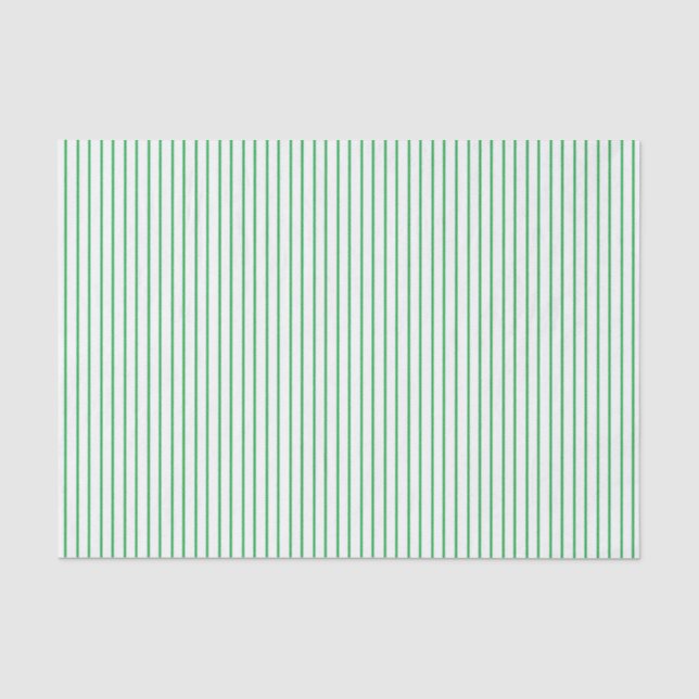 Seda Lenço de papel verde e branco das riscas (Frente )