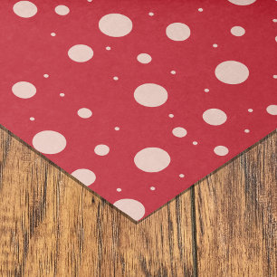 Seda Lenço de papel vermelho bonito com bolinhas