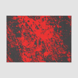 Seda Lenço de papel vermelho do Splatter da escova