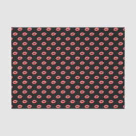 Seda Lenço de papel vermelho preto do presente do batom